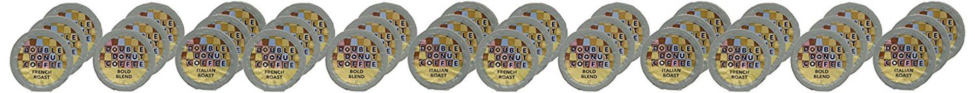 Double Donut Bold and Dark Coffee Single Serve Cups for Keurig K Cup Brewer Variety Pack, 36 Count N3