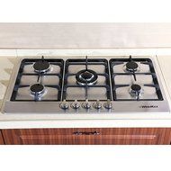 34" Stainless Steel Built-in Kitchen NG/LPG 5 Burner Gas Cooktop