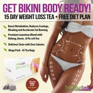 Bikini Body Tea - Weight Loss &amp; Detox Tea that Handles the Toughest Fat Loss Cases. For Women, Teens &amp; Men (45... N3