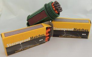 Bundle - 2 Items: UCO Match Container Kit with 75 UCO Stormproof Matches - Waterproof &amp; Windproof (Dark Green) N3