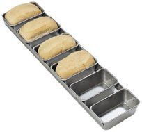 Carlisle 606902 Steeluminum 6 Loaf Mini Loaf Pan, 17.5- oz. Capacity (Case of 6)
