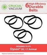 6 Dyson DC-17 (8MM) Long Life Durable Belt Set 6 Pack Designed To Fit Dyson DC17 Upright Vacuums, Compare To Dyson...
