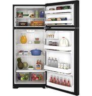 Ge GIDDS-1029628 Energy Star 17.5 cu. ft. Top Freezer Refrigerator, Black, Reversible Door Swing