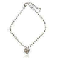 New Women Lady Crystal Rhinestone Love Heart Anklet Ankle Bracelet Chain Jewelry