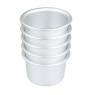 iEFiEL Aluminum Round Mini Cake Pan Removable Bottoms DIY Baking Tools (5, 2 inches)