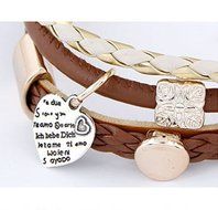 Fashion Women Bracelet Jewelry Leather Infinity Charm Cuff Bangle Wrap Gift N3