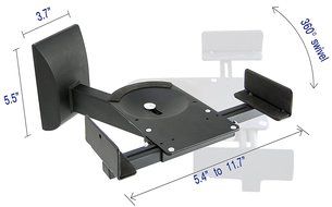 VIVO Dual Pair Adjustable Wall Mounting Surround Sound Speaker Mounts Clamp Style w/ Tilt &amp; Swivel (MOUNT-SP201) N3