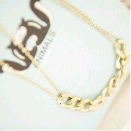 Punk Bib Statement Gold Metal Chunky Pendant Necklace Women Collar Chain Choker N6