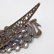 Vintage Girls Women Crystal Rhinestone Peacock Hair Barrette Clip Hairpin 1pcs N3