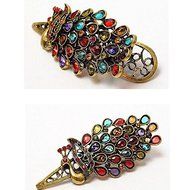 Vintage Girls Women Crystal Rhinestone Peacock Hair Barrette Clip Hairpin 1pcs N4