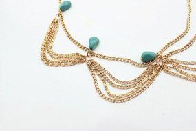 AutumnFall&reg; Women Head Turquoise Chain Jewelry Headband Party Headpiece Hair Band