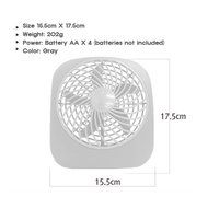 Genuine O2COOL Battery Operated Fans 5-Inch Portable Fan N4