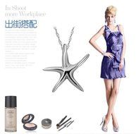Fashion Womens Jewelry Silver Beautiful Starfish Pendant Necklace Chain N4