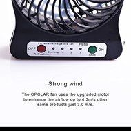 Portable Fan, KaiYeah 3 in 1 4 Vanes Mini USB Rechargeable Fan with Power Bank and Flashlight, Package with Wall... N13