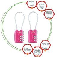HT Luggage Locks Combination Password Locks Padlocks TSA Approved 3-Digit 4-Pack (Four Color) N27
