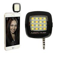 Asstar Universal Portable Mini 16 LED Night Using Selfie Enhancing Dimmable Flash Cellphone Camera Flash Fill-in... N7