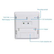 Aimeio LCD Digital HTC-2 Thermometer Hygrometer Weather Station Temperature Humidity Tester Clock Alarm Indoor... N5