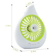 Touchshop Portable Mini Rechargeble Desktop Spray Fan Water Drop Shape Misting Fan Personal Cooling Humidifier... N4