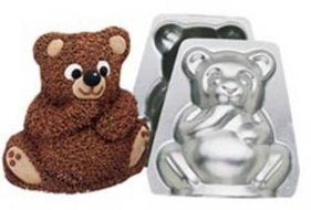 Wilton MINI STAND UP BEAR 3D Cake Tin Baking Pan insert instructions