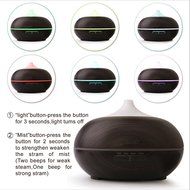 300ml Aroma Essential Oil Diffuser, Bamboo Line Texture Style, Ultrasonic Cool Mist Humidifier -7 Changing Color... N6