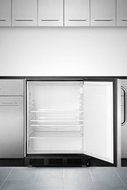 Summit ALB753LBLCSS 24&quot; 5.5 cu.ft. ADA Compliant Undercounter Refrigerator with Automatic Defrost Front Lock Adjustable...