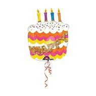 Anagram International 3082401 Happy Birthday Fancy Cake Shop Balloon Pack, 27"