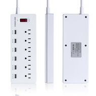 Poweradd 6-Outlet 6 USB Ports Power Strip Extension Lead with Surge Protector 6ft Cord 1625W for Smartphones,... N2