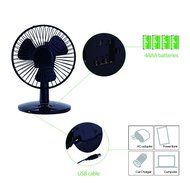 SENPAIC Oscillating Fan Desk Table USB Fan ( USB or Battery Powered ,2 Speed,Quietness)(Black) N2