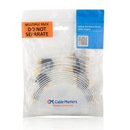 Cable Matters 5-Pack, Gold Plated 3-RCA Coupler N50