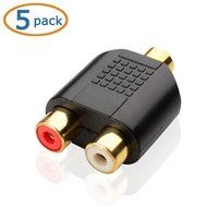 Cable Matters 5-Pack, Gold Plated 3-RCA Coupler N55