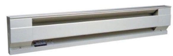1,250 Watt Wall Mounted Electric Convection Baseboard Heater Finish: White