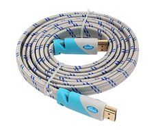 Aurum Flat Series - Flat HDMI Cable with Ethernet (50 FT) - Supports 3D &amp; Audio Return Channel [Latest Version... N2