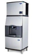 Manitowoc IY-0454A-SFA-291 450 Lb Air-Cooled Half Cube Ice Machine w/ SFA-291 Hotel Dispenser