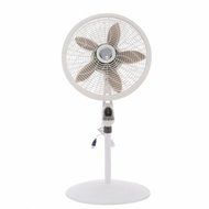High-Performance 18" Oscillating Pedestal Fan with Remote Control, 5 Blades, 3 Settings, Adjustable Height, White N5