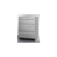 Three-drawer Summit SP6DSSTBOS7ADA Commercial Outdoor All-refrigerator in Ada Compliant Height, Fully Stainless...