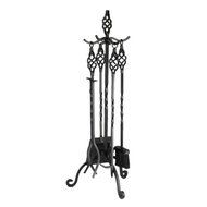 Adams 4 Piece Wrought Iron Fireplace Tool Set