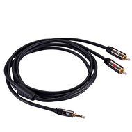 Sinseader 6.6ft 3.5mm to 2RCA Audio Auxiliary Stereo Y Splitter Cable Male to Male input amplifier or receiver... N7