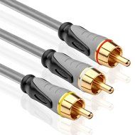 TNP Premium 3 RCA Cable (15 FT) - 3RCA AV RCA Composite Video + 2RCA Stereo Audio M/M Male to Male Gold Plated...