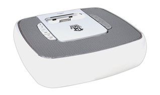 PyleHome PICL29W Docking/Aux Input Clock Radio with FM Receiver and Dual Alarm Clock for iPod/iPhone (White)