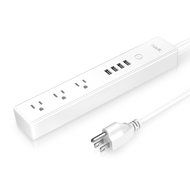 HAVIT USB Power Strip/PowerPort Strip, with 4-Port USB Charging Stations and 3 AC Outlets Plus, Home/Office Surge...