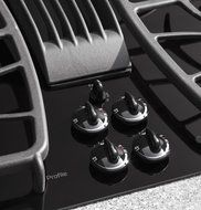 GE Profile 30" Built-In Gas Downdraft Cooktop Black Glass Top / Stainless Steel Trim