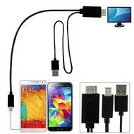AnoKe@ MHL Kit Universal MHL Micro Usb 3.0 to Hdmi Cable 6.5 Feet / 2M Adapter 1080p Hdtv for S5, S4,S3,Note 4... N6