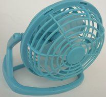 MINI FANS for Crafting 4.5"H*4.5"W*3.5"D Enclosed Fans Battery: SELECT: Blue Green Red Batteries (Green w Batteries) N4