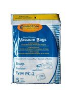 15 Sharp Canister Type PC-2 Vacuum Cleaner Allergy Bags, EC-10PC2, EC-05PC2 EC-PC4, EC-6312P, EC7314P, 6311, EC...