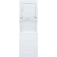 GE GUD24ESSJWW 24" Unitized Spacemaker 2.0 DOE Cu. Ft. Washer and 4.4 Cu. Ft. Electric Dryer in White