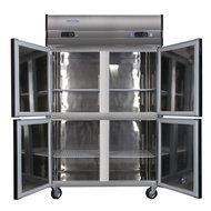 1000L Dual Compressor 4-Door Restaurant Kitchen Stainless Steel Reach-in Freezers Commercial Upright Refrigerator...