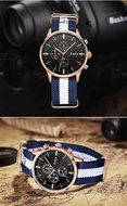 AutumnFall&reg; Luxury Lady Watches Classics Canvas Band Analog Watch Quartz Wrist Watches Gift (E) N2