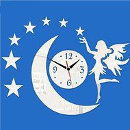 EverTrust(TM) real hot sale quartz watch wall clock 3d stickers mirror fairy moon decal home decoration decor...