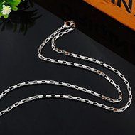 1PC Fashion Stainless Steel Box Chain Polishing Necklace 51.5cm N2
