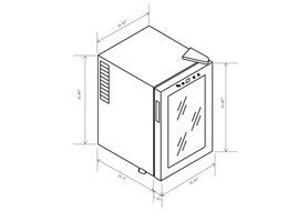 AKDY 16 Bottle Single Zone Thermoelectric Freestanding Wine Cooler Cellar Chiller Refrigerator Fridge Quiet Operation N3